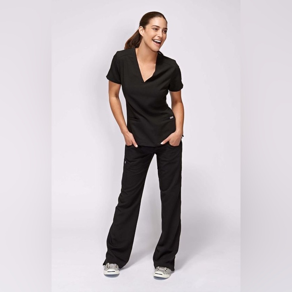 Scrubs Pant Low Rise Flare Leg Drawstring Cargo 21100